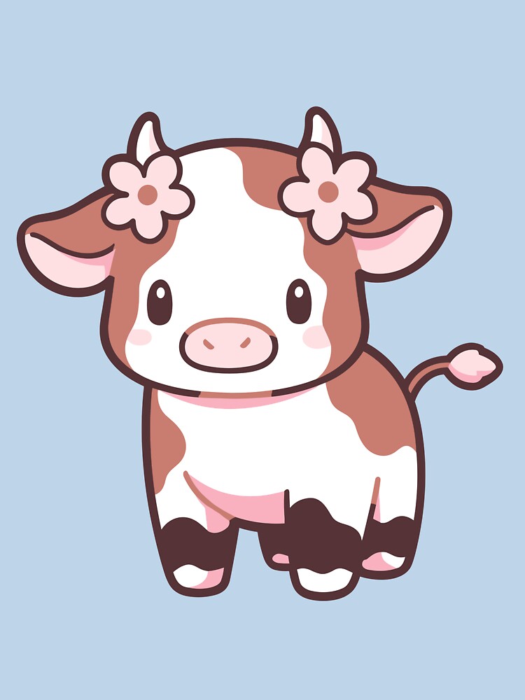a cute  babe cow in pink by khalidteez