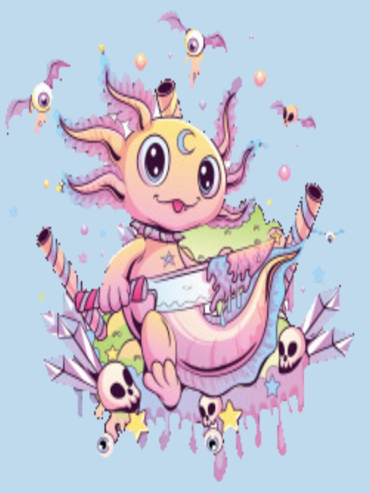 Pastel Goth Cute Creepy Axolotl by starshop ⭐⭐⭐⭐⭐