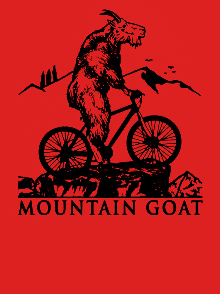 Cool Mountain Goat Tee Riding Biking by domdesigns468