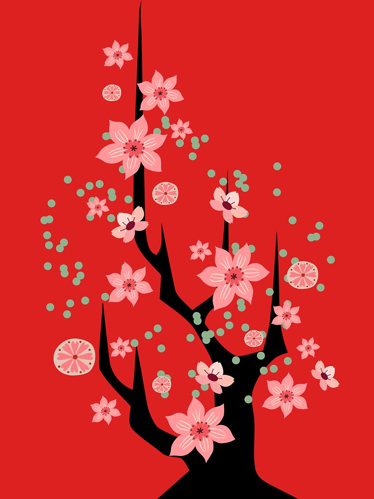 Floral Tree Nature Collage by Sachie's Studio