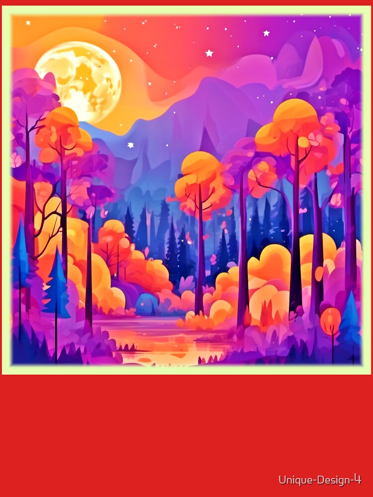 Vibrant Moonlit Forest by Health And Fitness Posts e-Store