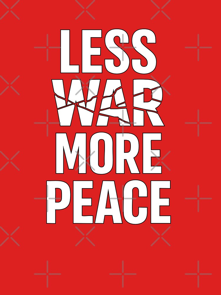 Less War More Peace Shirt – Minimal Peace Typography Graphic Tee by quietvisualsco
