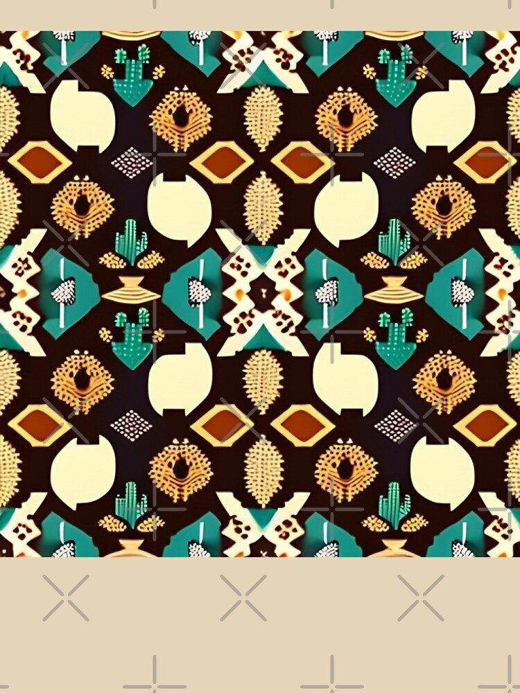 Vibrant Abstract Desert Cactus Tumbleweed Design by steph5477