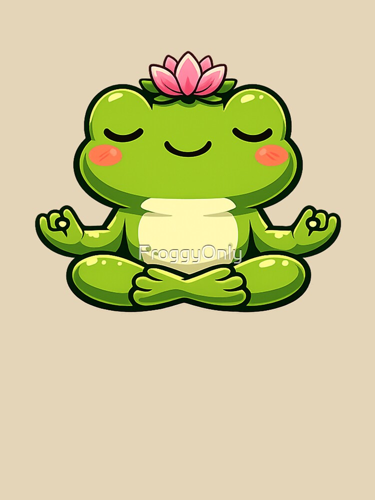 Zen frog in lotus posture by FroggyOnly
