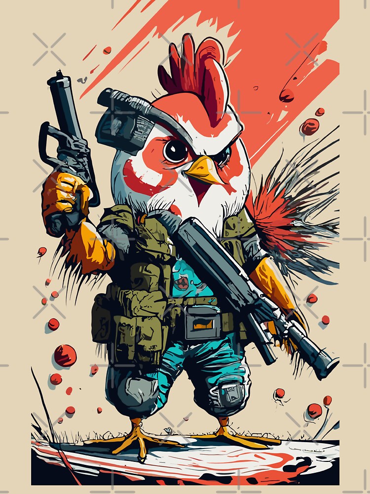 Heavily Armed Muscular Chicken by Sketch-Shack