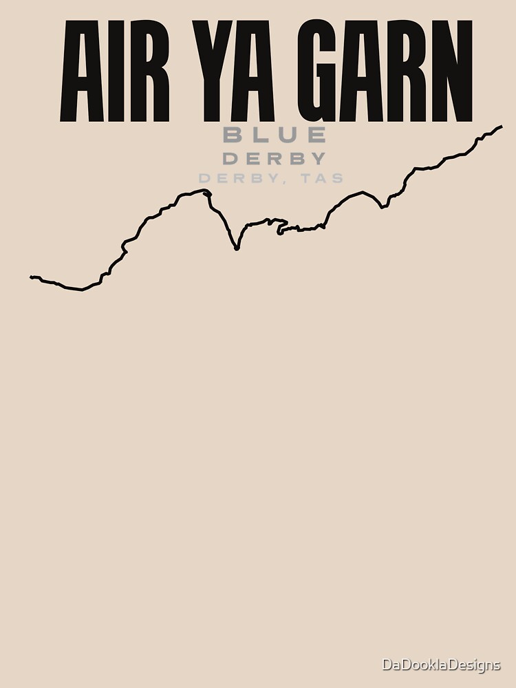 Air Ya Garn Blue Derby Mountain Bike Trails Derby Tasmania Austrlalia Black Line by DaDooklaDesigns