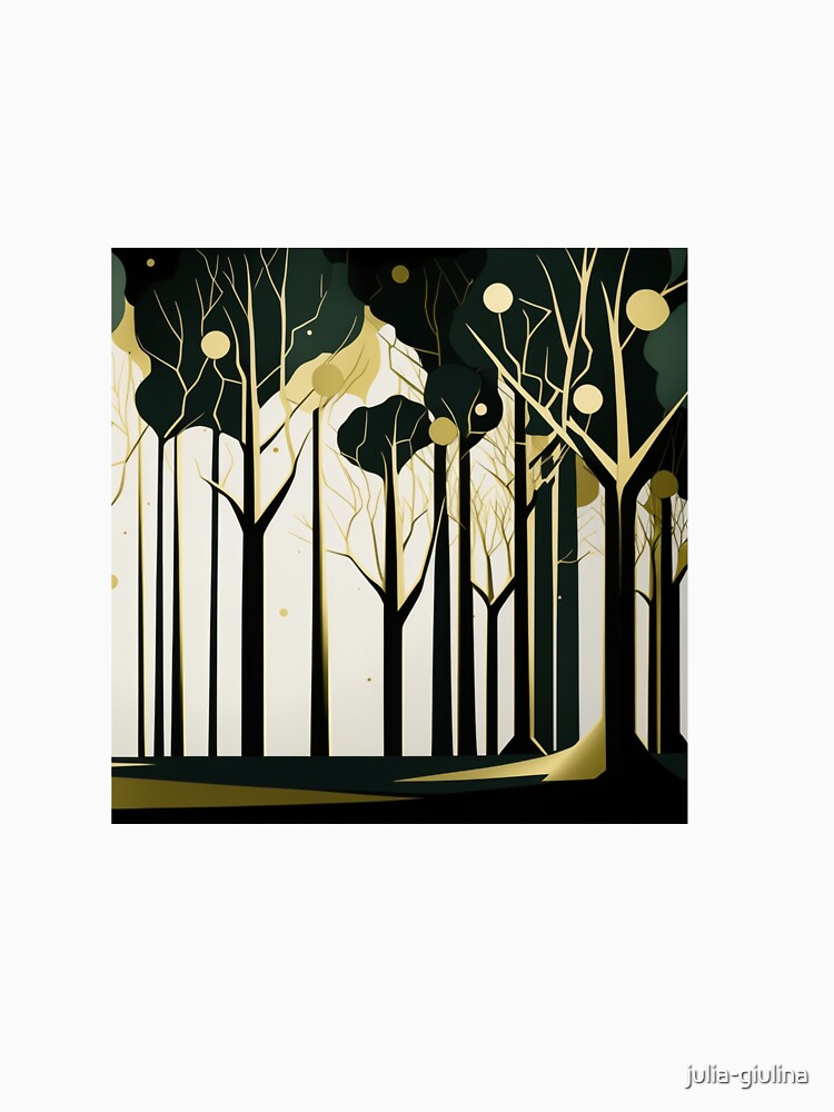 Abstract golden forest by julia-giulina