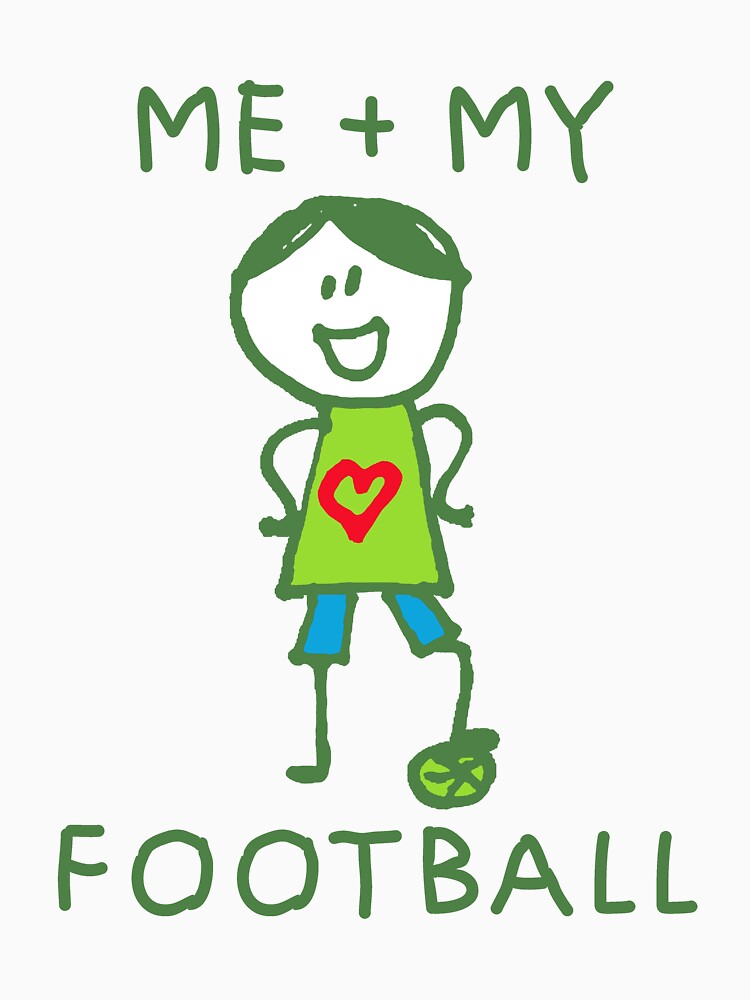 Stick Peeps ME + MY FOOTBALL (boy) kids kid children child active by SolidEarthArt