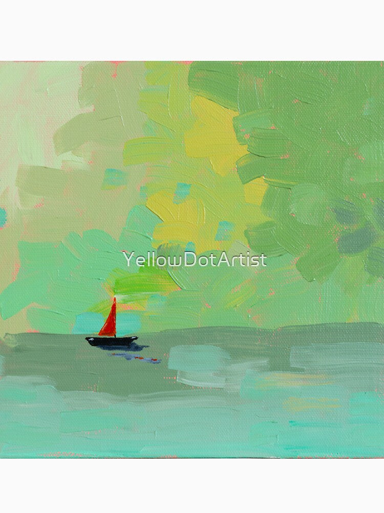 Sailboat Sail Away by YellowDotArtist