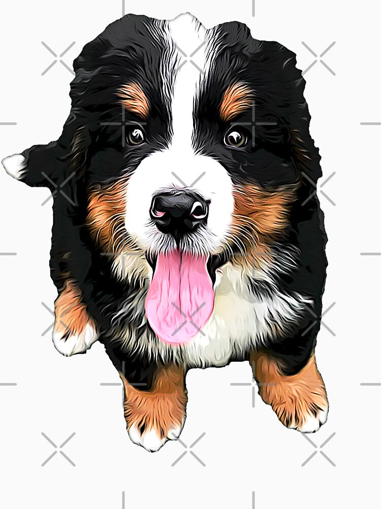 Bernese Mountain Dog Cute Puppy Dog by Elarex