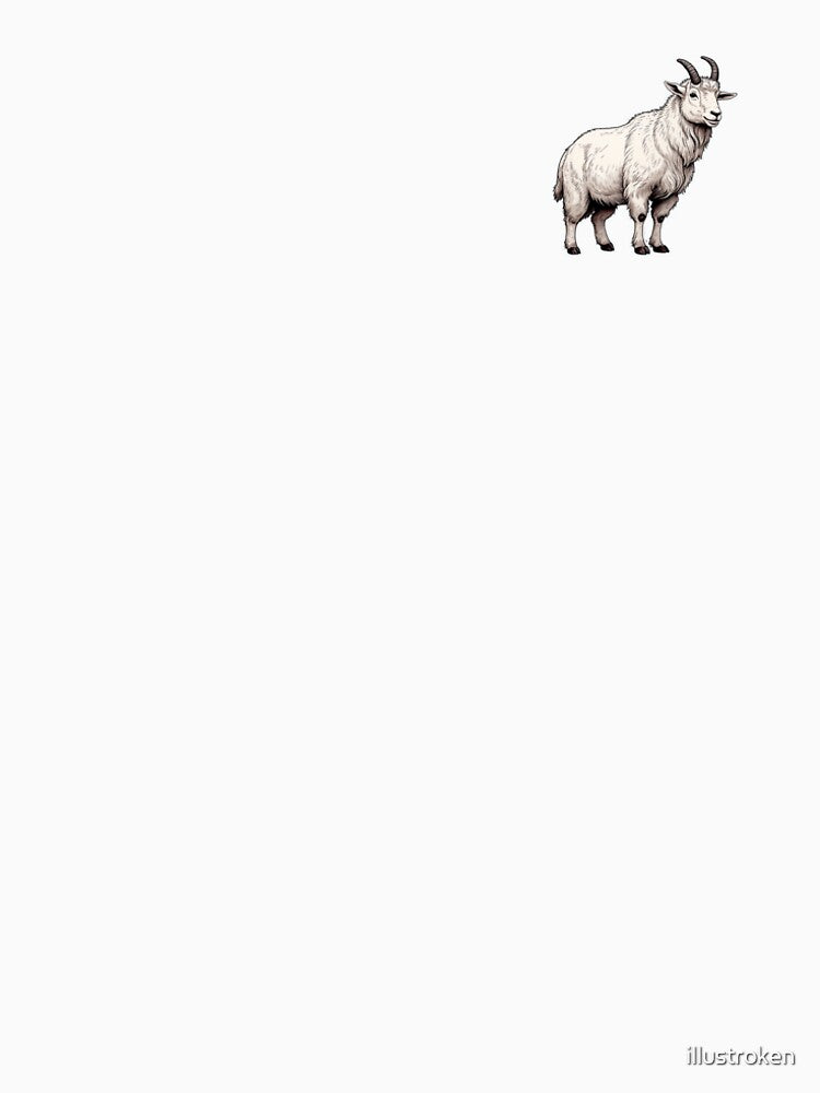 Goat cute mountain by illustroken