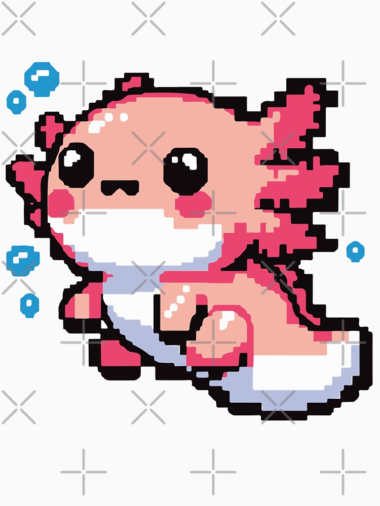 Pixalated Axolotl by obscurax art
