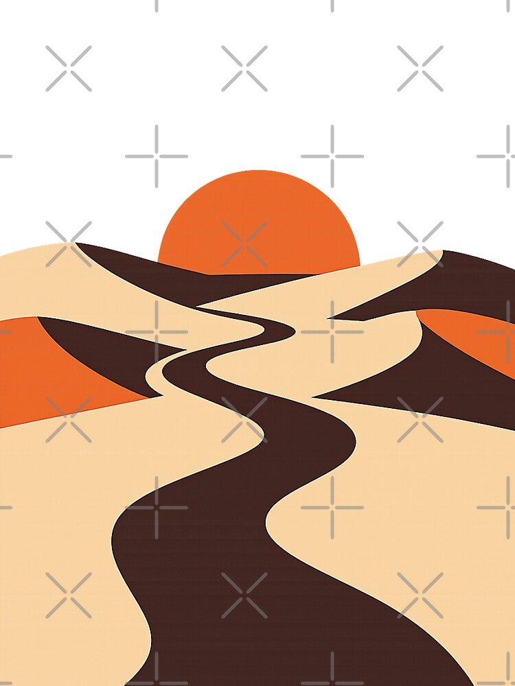 Minimalist Desert Pathway – Sunrise by mbmstores