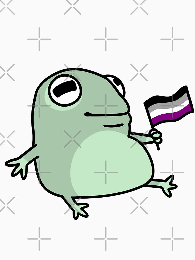 Frog with Asexual Flag [OLD] by spadesir