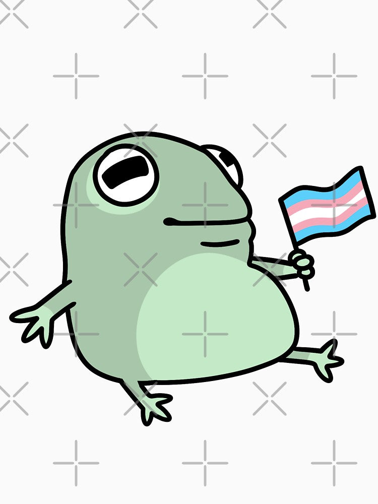 Frog with Trans Flag [OLD] by spadesir