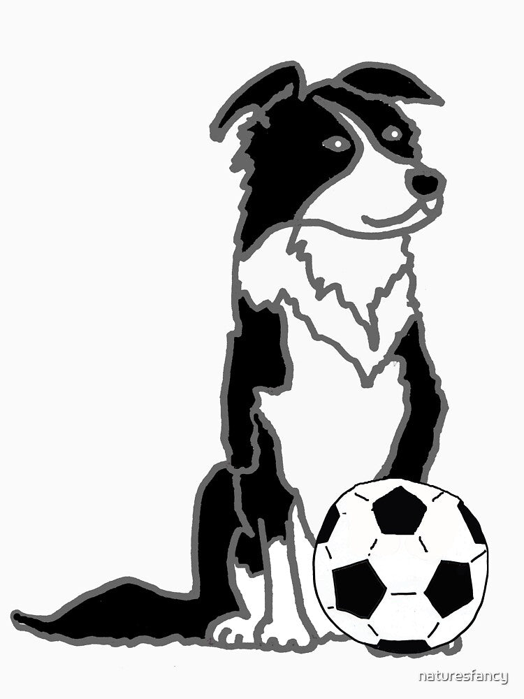 Funny Border Collie dog Playing Soccer by Nature's Fancy