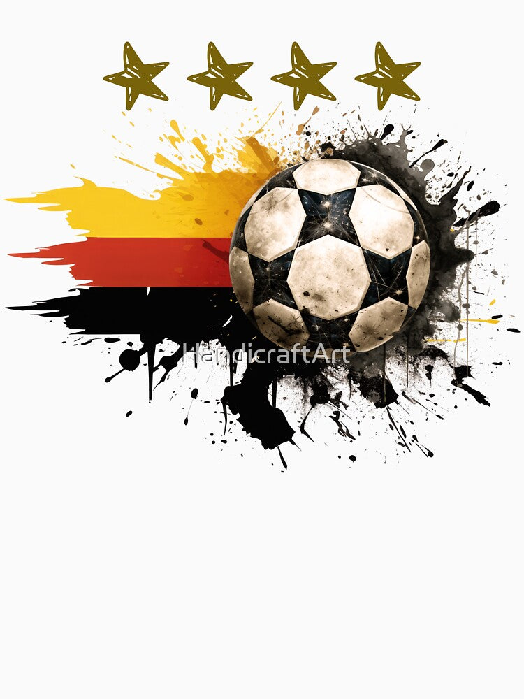 Germany Flag and four golden Stars by HandicraftArt