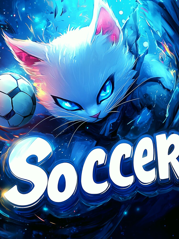 Soccer Anime Cat Graffiti Art by Gaming x Sports
