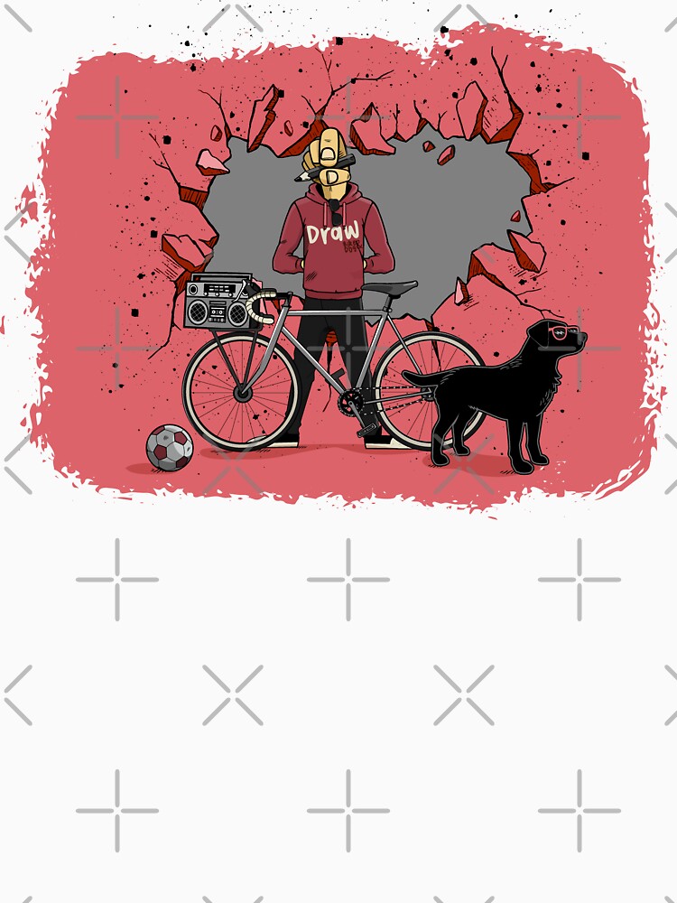 Draw man with bike & dog by Jesus Alberto Padrón