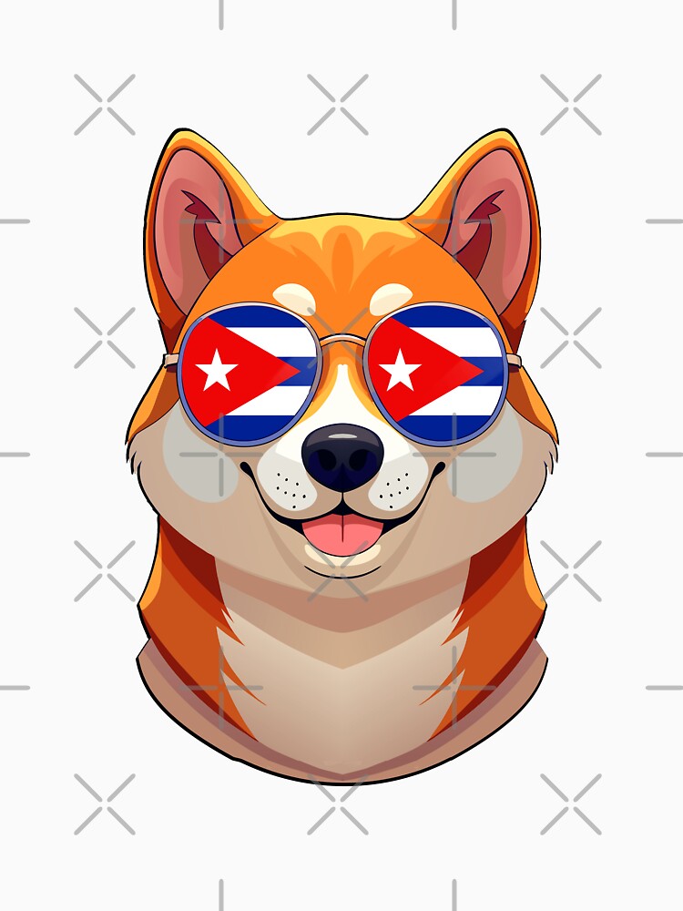 Patriotic Shiba Inu Cuban Flag by DreamBrushy