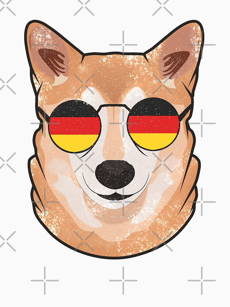 Vintage Patriotic Shiba Inu German Flag by feether-store