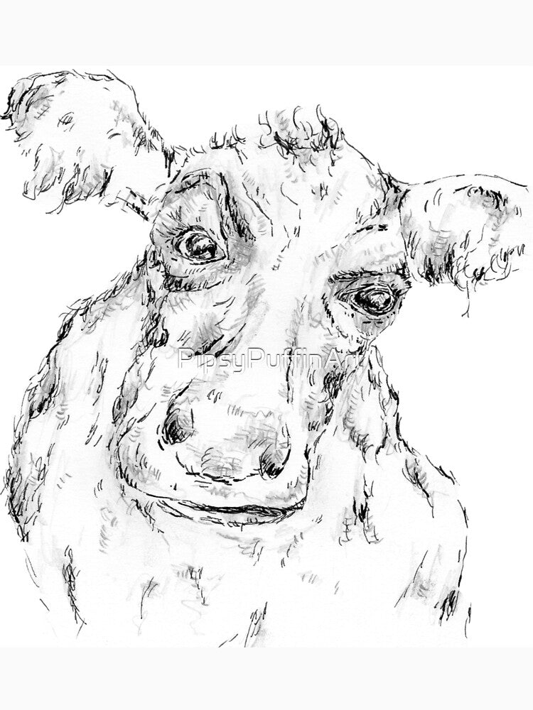 Mardy cow, cow illustration by PipsyPuffinArt