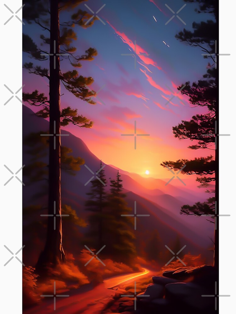 Smokey Mountain National Park Nature Landscape Sunset by CattlettArt