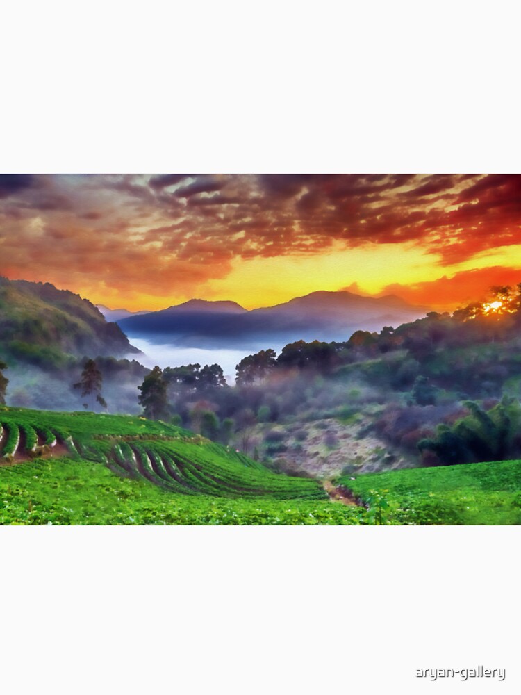 Hill Forest At Sunset by aryan-gallery