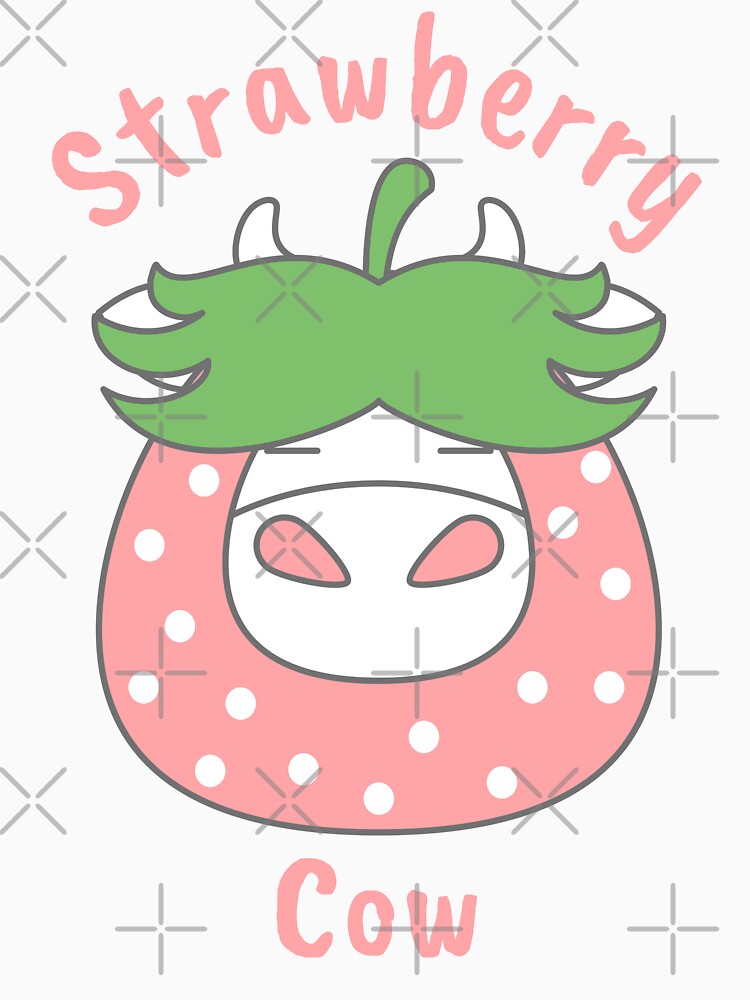 Pink Strawberry Cow by Lulupainting