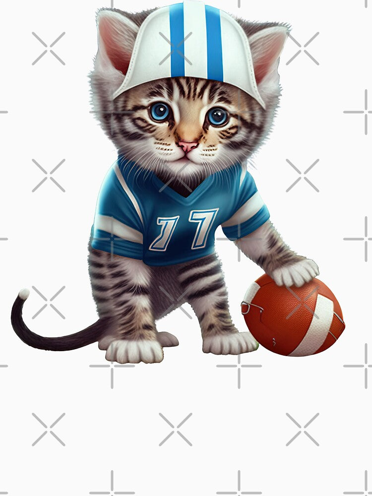 Cat playing football by AnimalArtPhotos