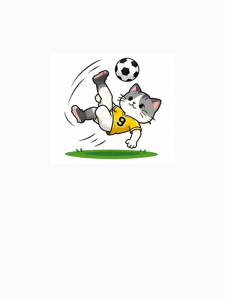 Flying Cat Bicycle Kick by QuirkNest Studio