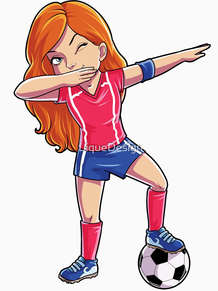 Dabbing Soccer Girl Dab Dance T shirt Funny Football Tee World Cup 2018 by LiqueGifts