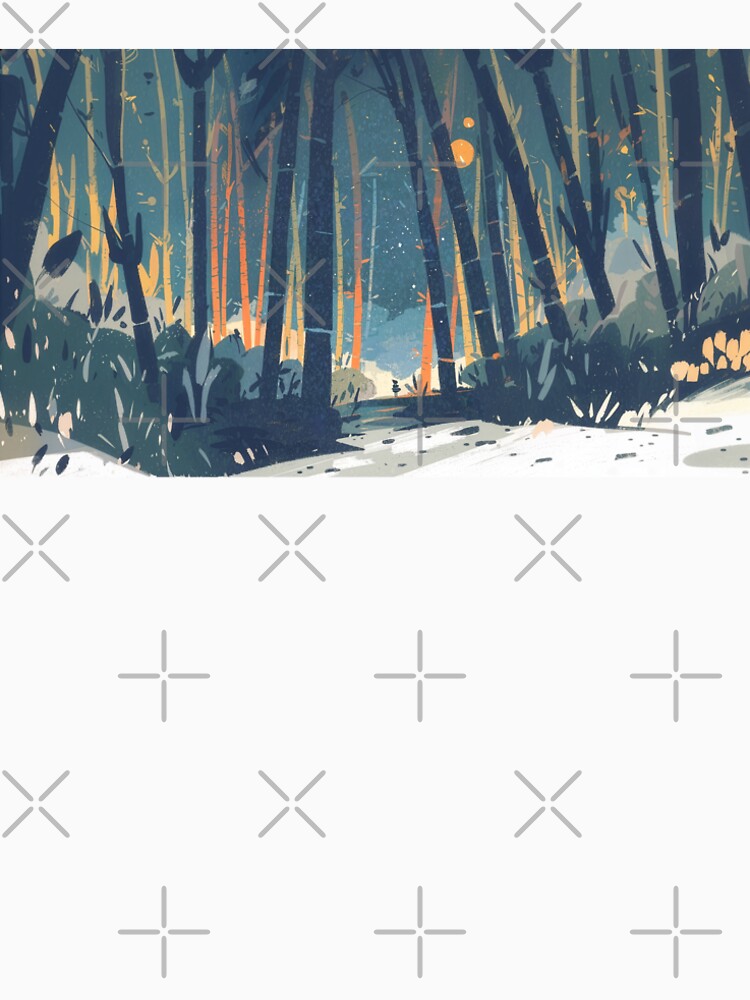 Quiet Path Through Winter Woods by Dusk Atelier