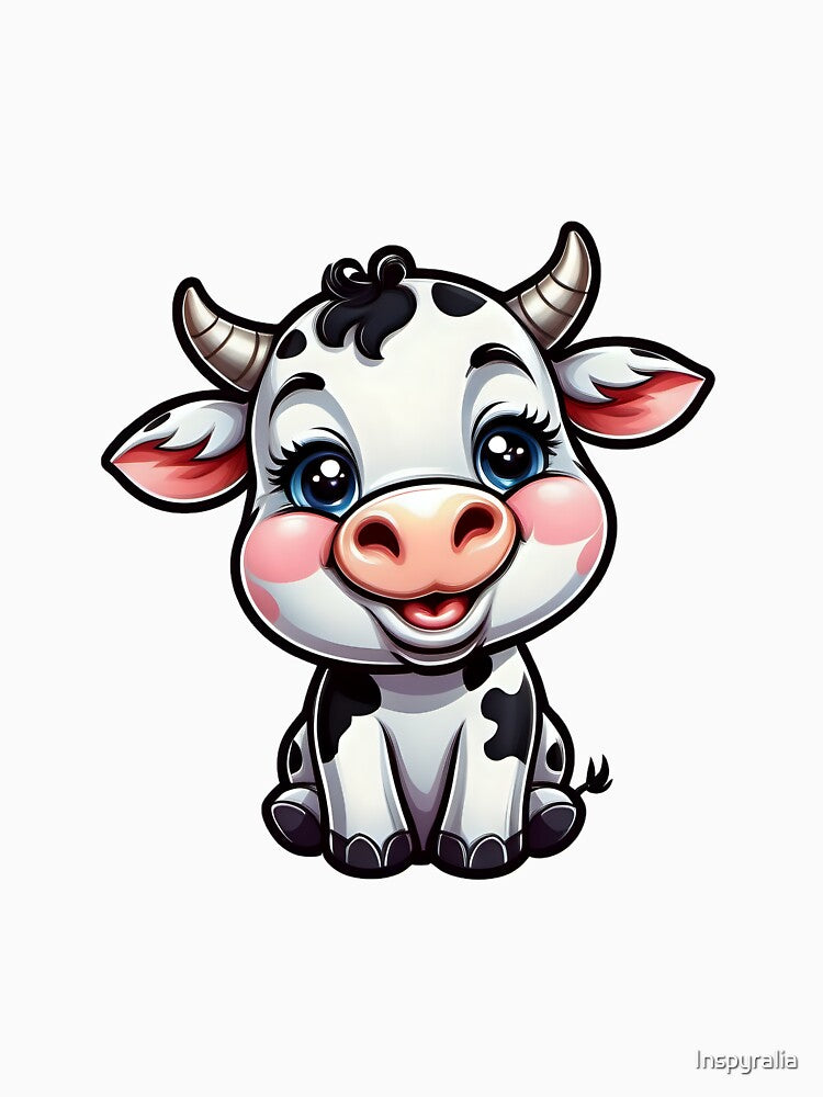 Cute baby cow by Inspyralia