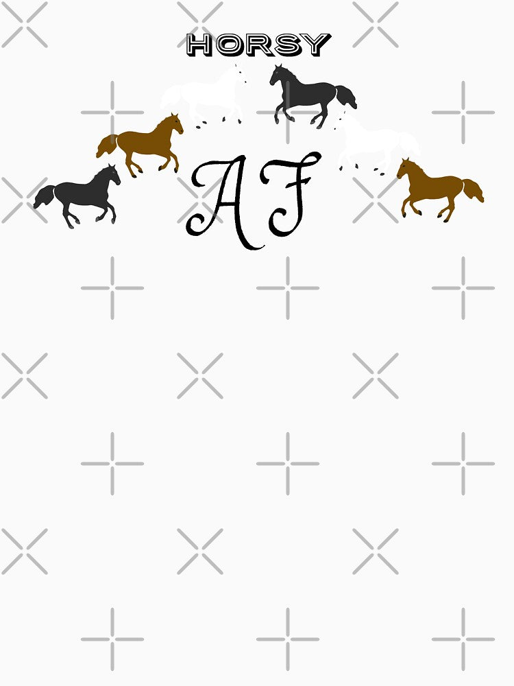 Horsy AF - Funny Horse Lover Meme Design (baby blue) by Davey's Designs