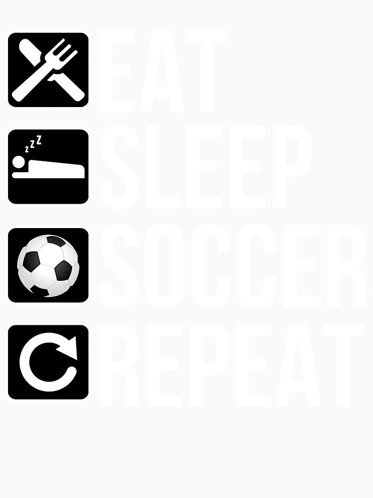 Funny Player Gift - Eat Sleep Soccer Repeat by FDST-shirts