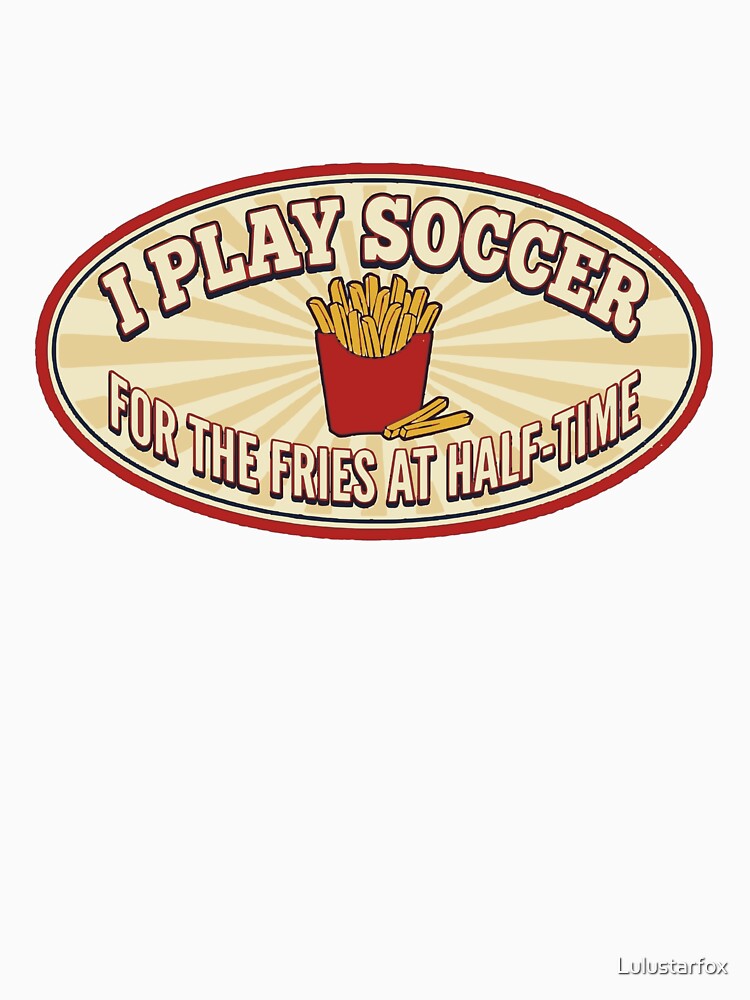 Funny Soccer Fries At Half-Time Retro Vintage Badge by Lulustarfox