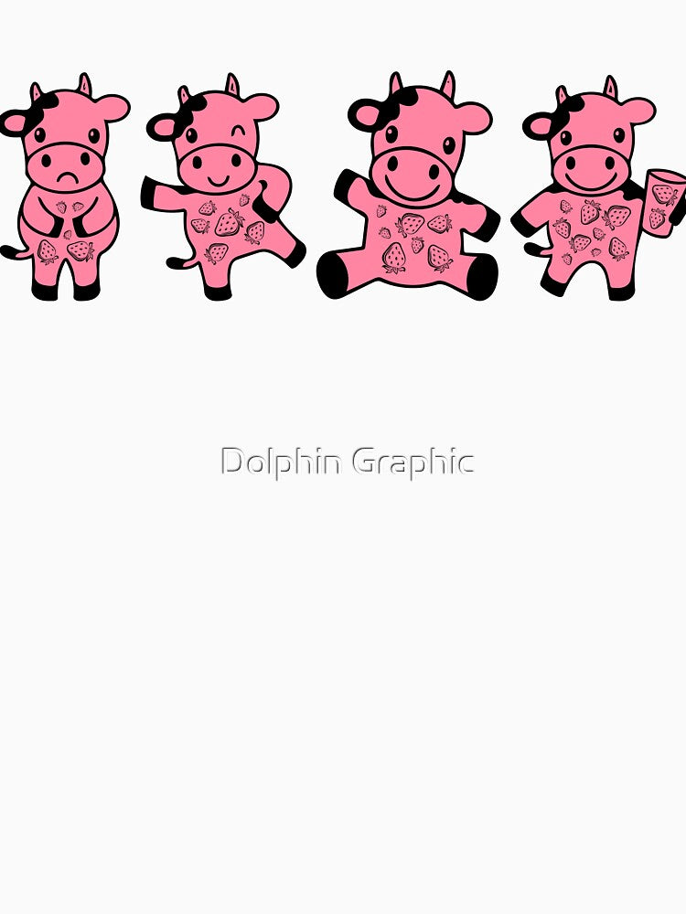 Strawberry Cow Coffee Cute Animals Women Men Girls Kids by Dolphin Graphic