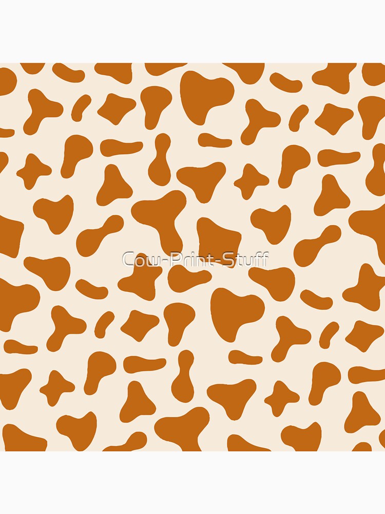 Caramel Cow Pattern on Cream Cow | Holstein Cow Pattern by Cow-Print-Stuff