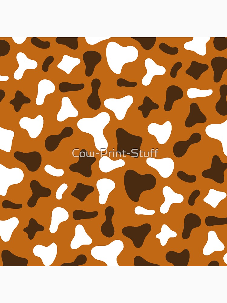 Brown White Cow Pattern on Caramel Cow | Holstein Cow Pattern by Cow-Print-Stuff