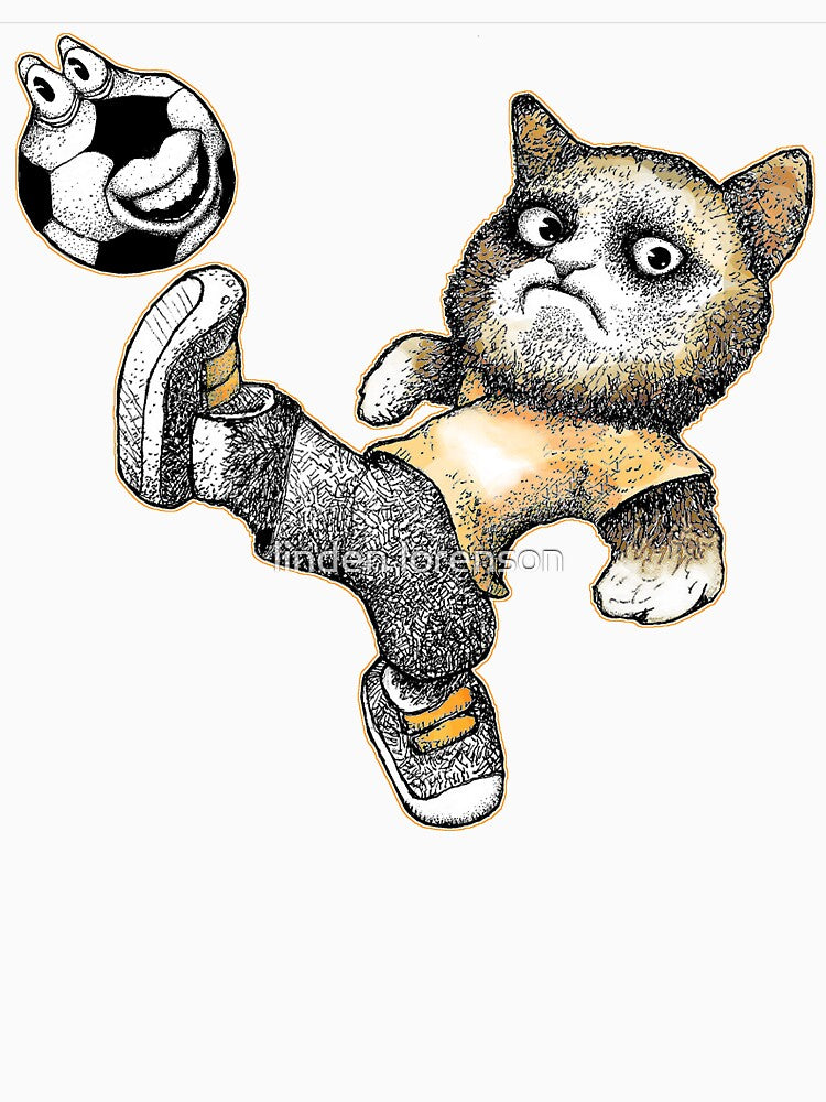 Football kitty by linden lorenson