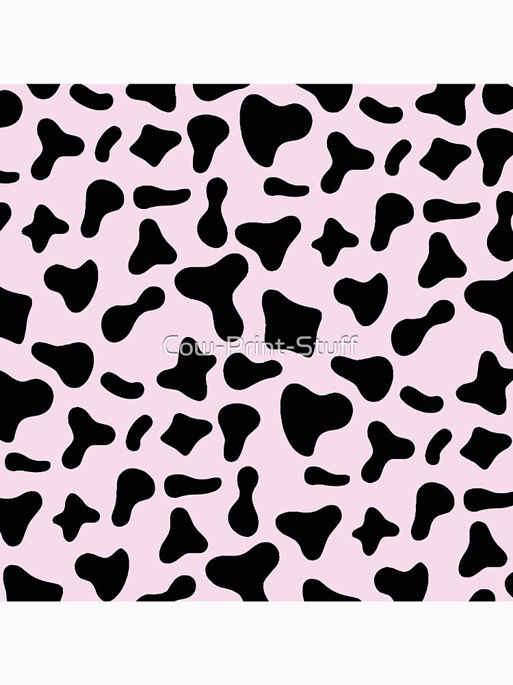 Black Cow Pattern on Pink Cow | Holstein Cow Pattern by Cow-Print-Stuff