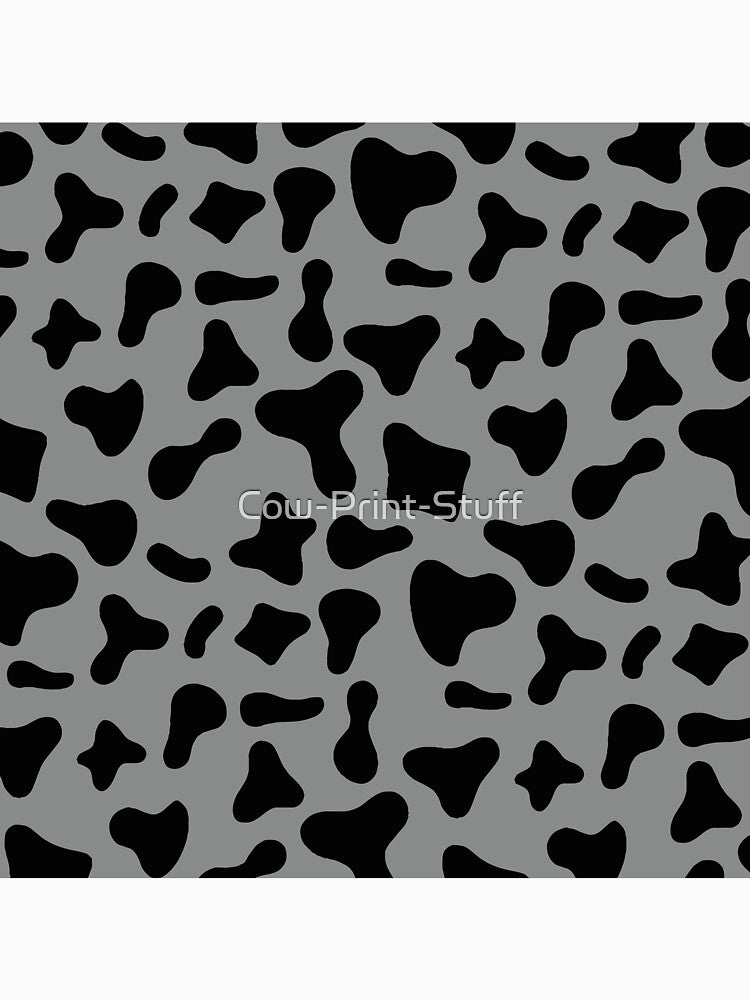 Black Cow Pattern on Grey Cow | Holstein Cow Pattern by Cow-Print-Stuff
