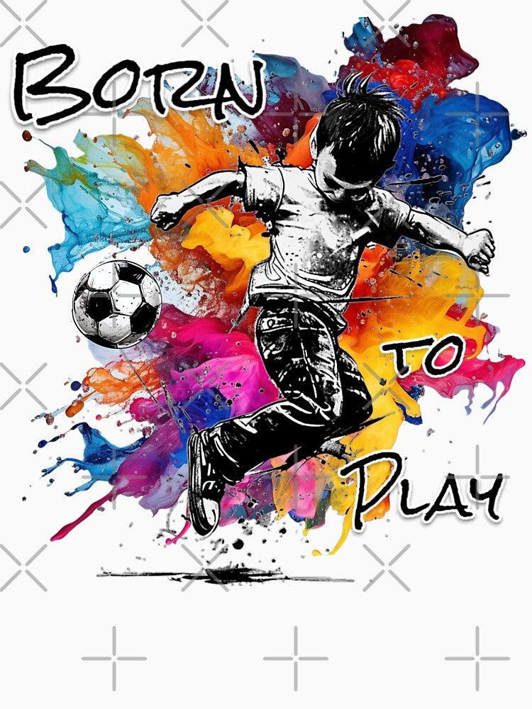 Born to Play - Splash of Soccer Joy Watercolour by fluidwatercolor