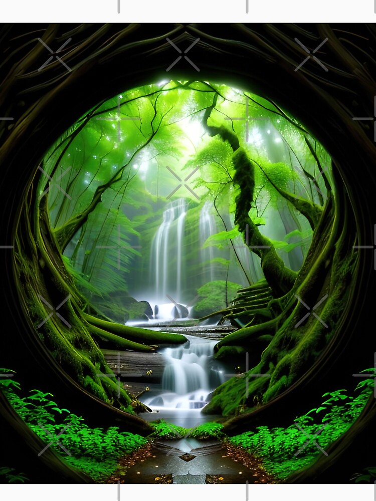 A beautiful lush Fairycore Elf forest scene by PixieDustAIArt