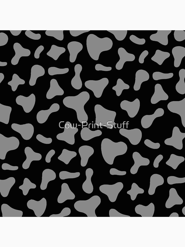 Grey Cow Pattern on Black Cow | Holstein Cow Pattern by Cow-Print-Stuff