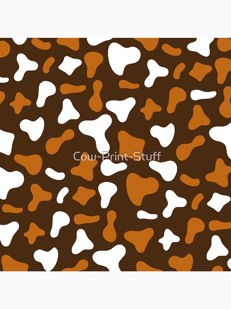 Caramel White Cow Pattern on Brown Cow | Holstein Cow Pattern by Cow-Print-Stuff