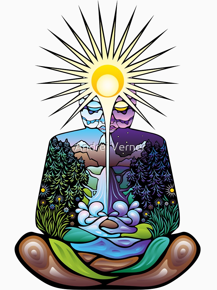 Psychedelic meditating Nature-man by Andrei Verner