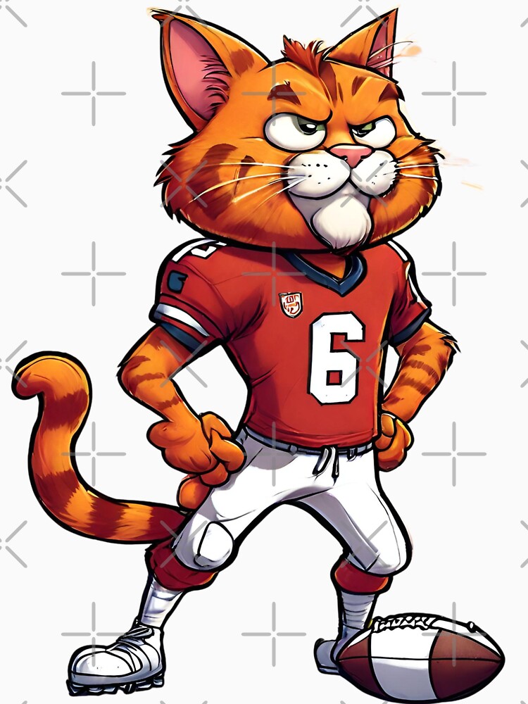 Proud Garf in a soccer player outfit, fan art Garfield by SweetRossel