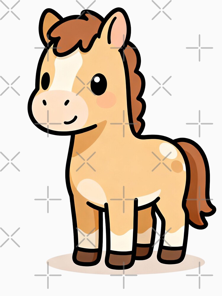 Buckskin Horse Illustration – Cute & Stylish Horse Art for Horse Lovers by KivaroArt